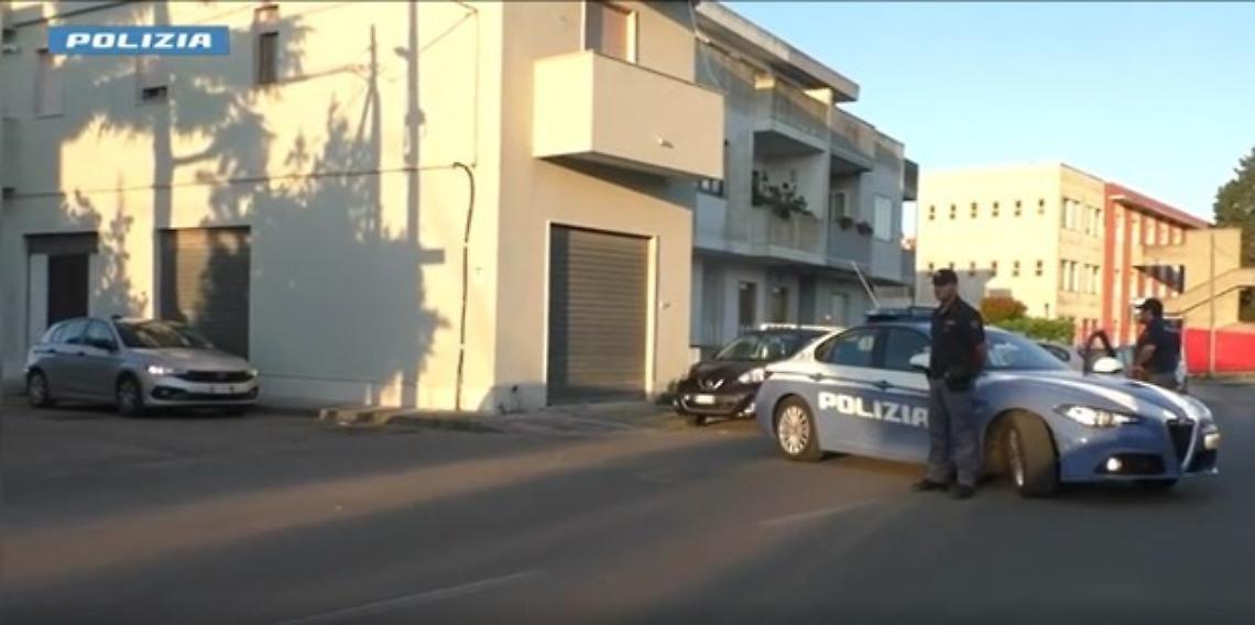 Un posto di blocco della polizia a Galatina