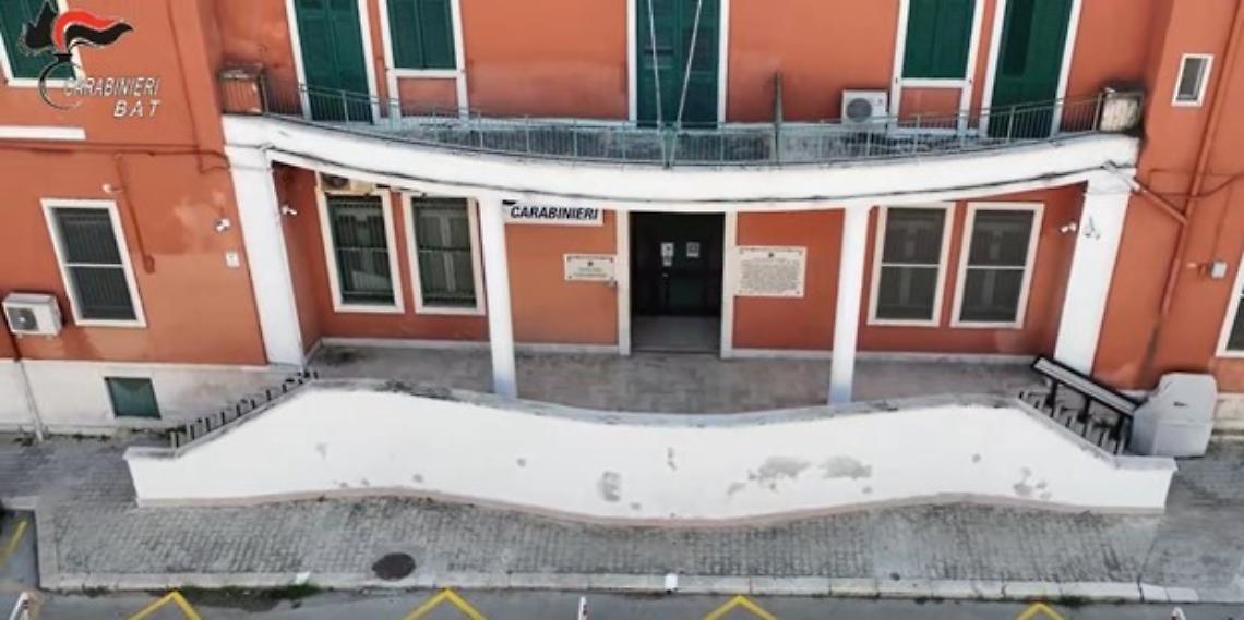 La caserma dei carabinieri di Bisceglie