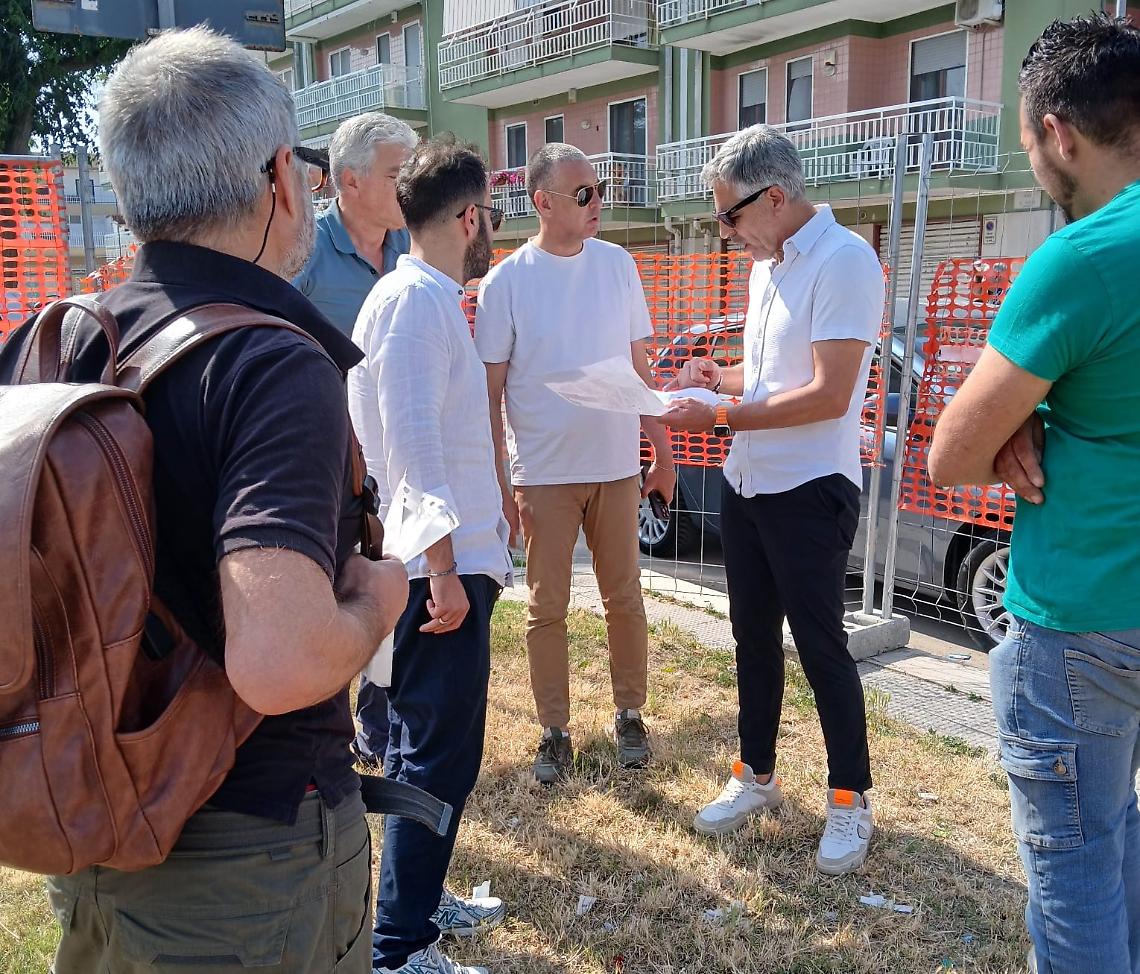 Sopralluogo sul cantiere della Villa Comunale  di Trinitapoli