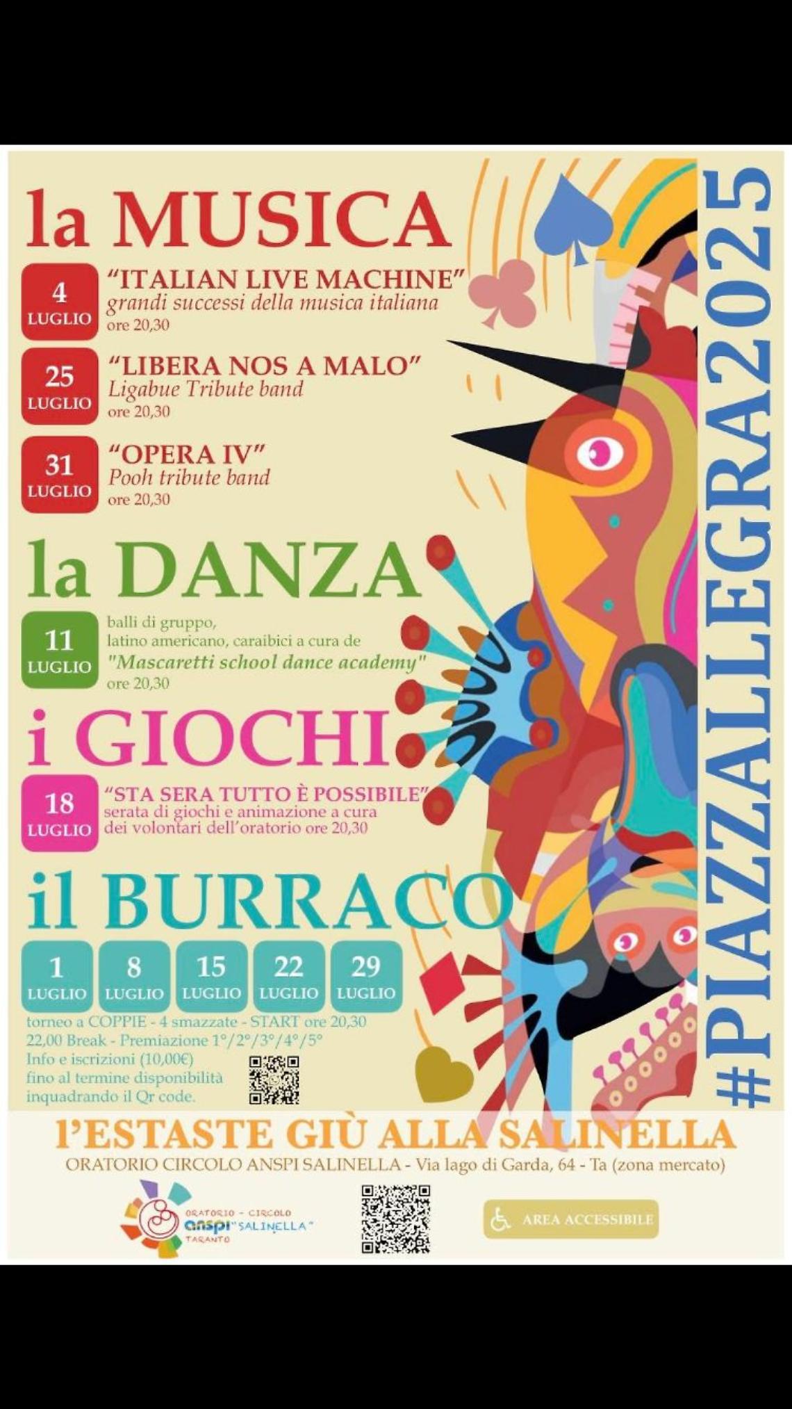 Il programma di luglio 
