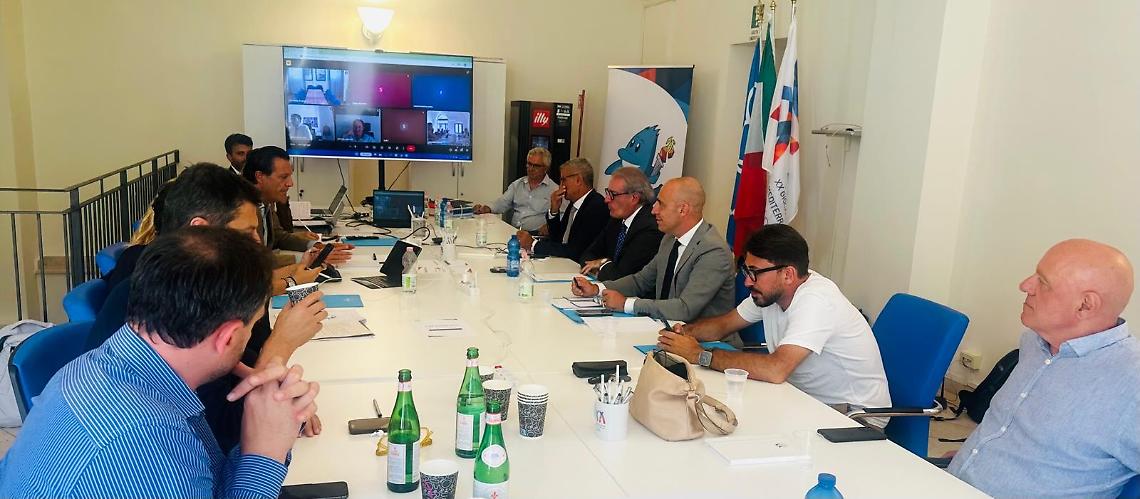 Il sindaco Piero Bitetti partecipa per la prima volta al Consiglio Direttivo dei Giochi del Mediterraneo