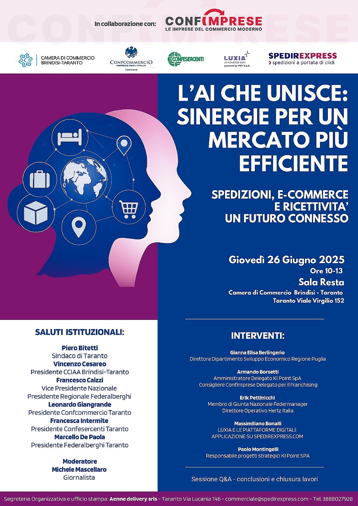 "L'Ai che unisce ", il convegno a Taranto