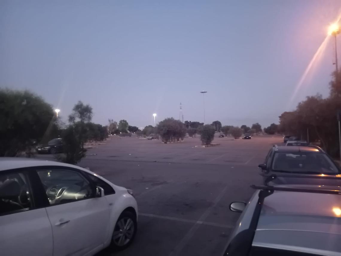 Uno dei parcheggi ex Ilva