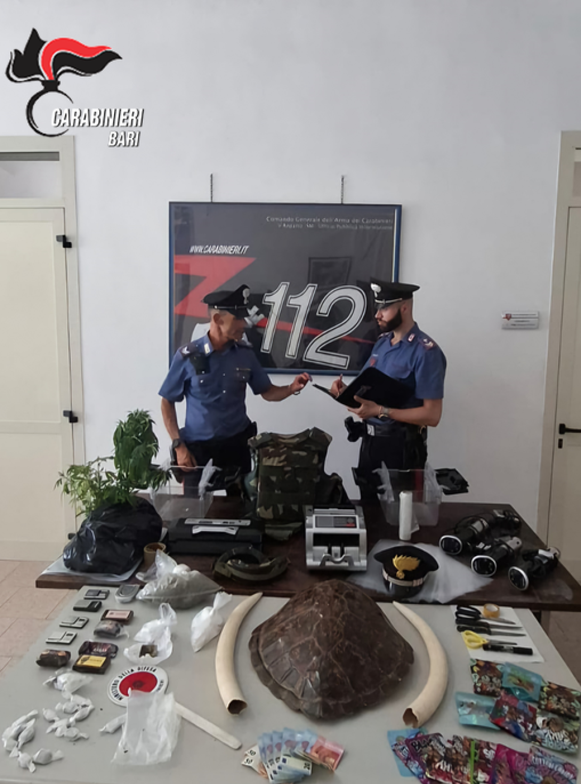 I carabinieri di Bari in azione
