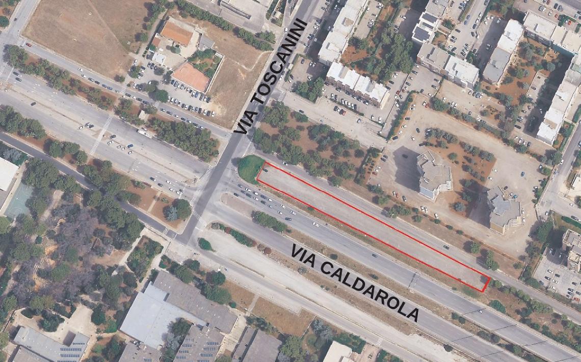 I lavori Brt in via caldarola angolo via Toscanini a Bari