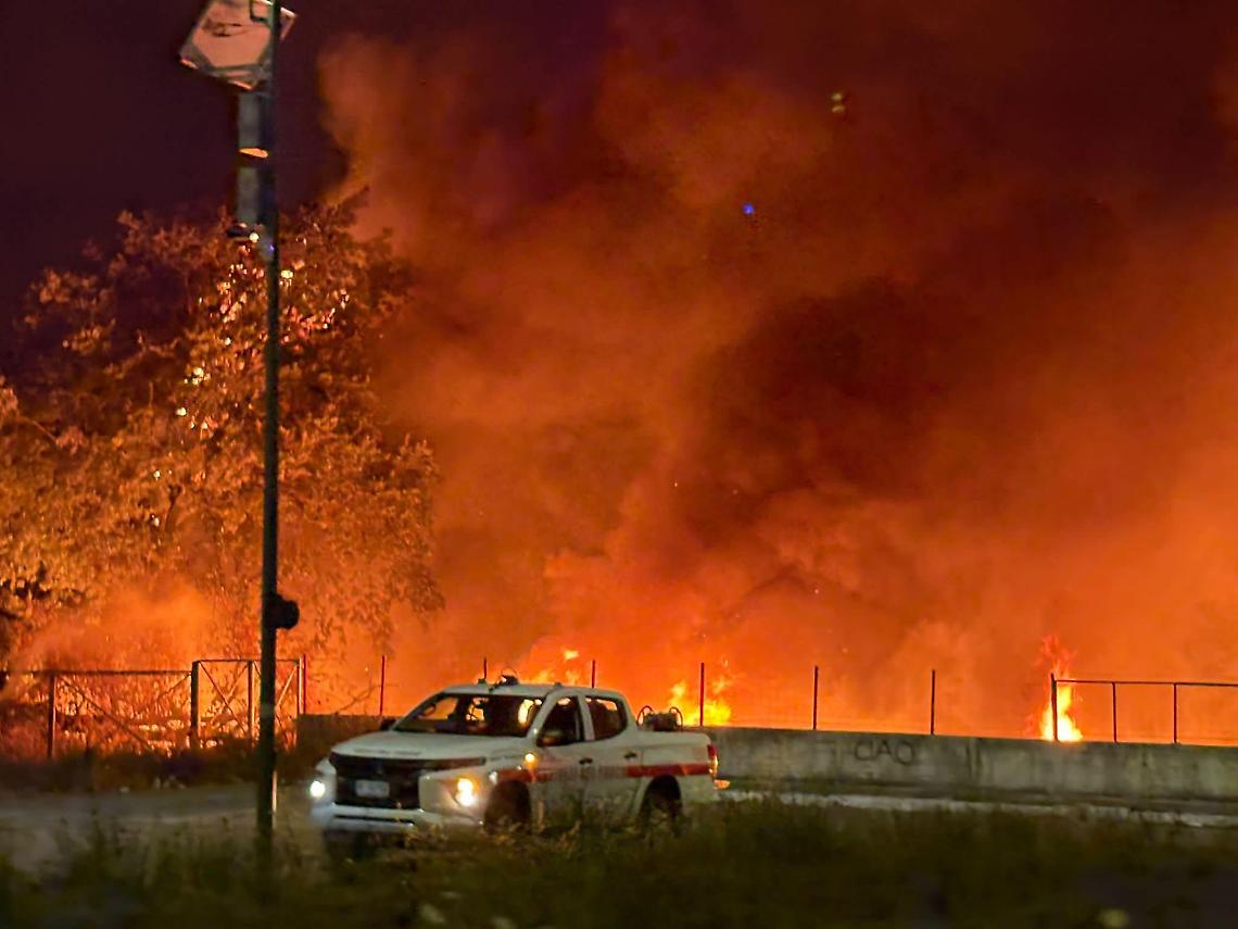 L'incendio a Minervino Murge - foto del Sindaco Lalla Mancini