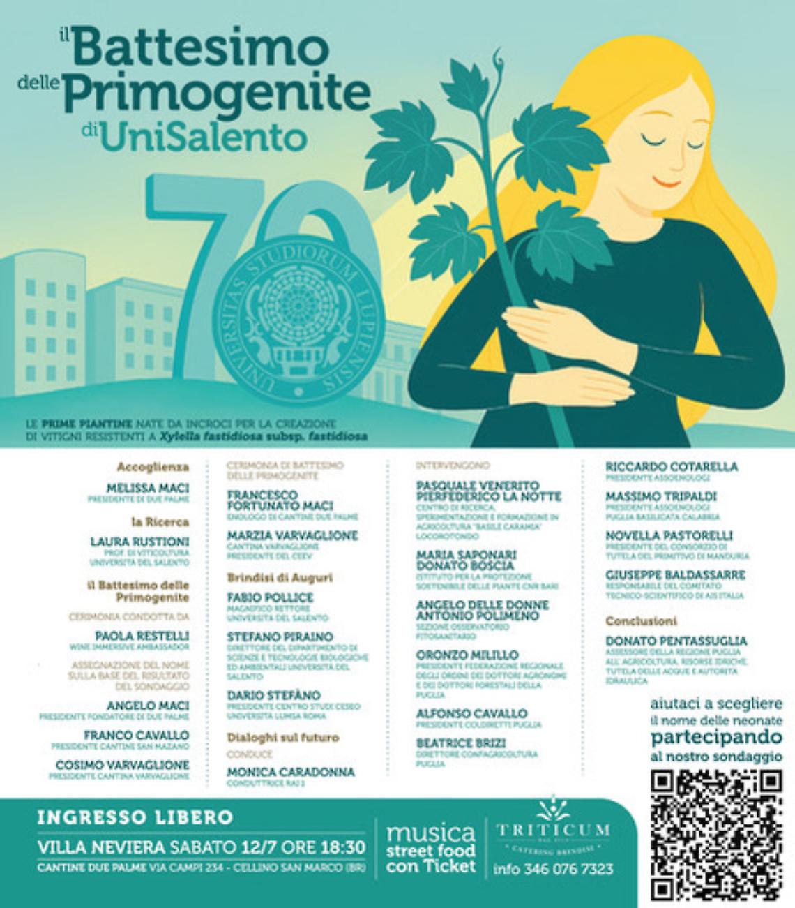 Il Battesimo delle Primogenite di Unisalento