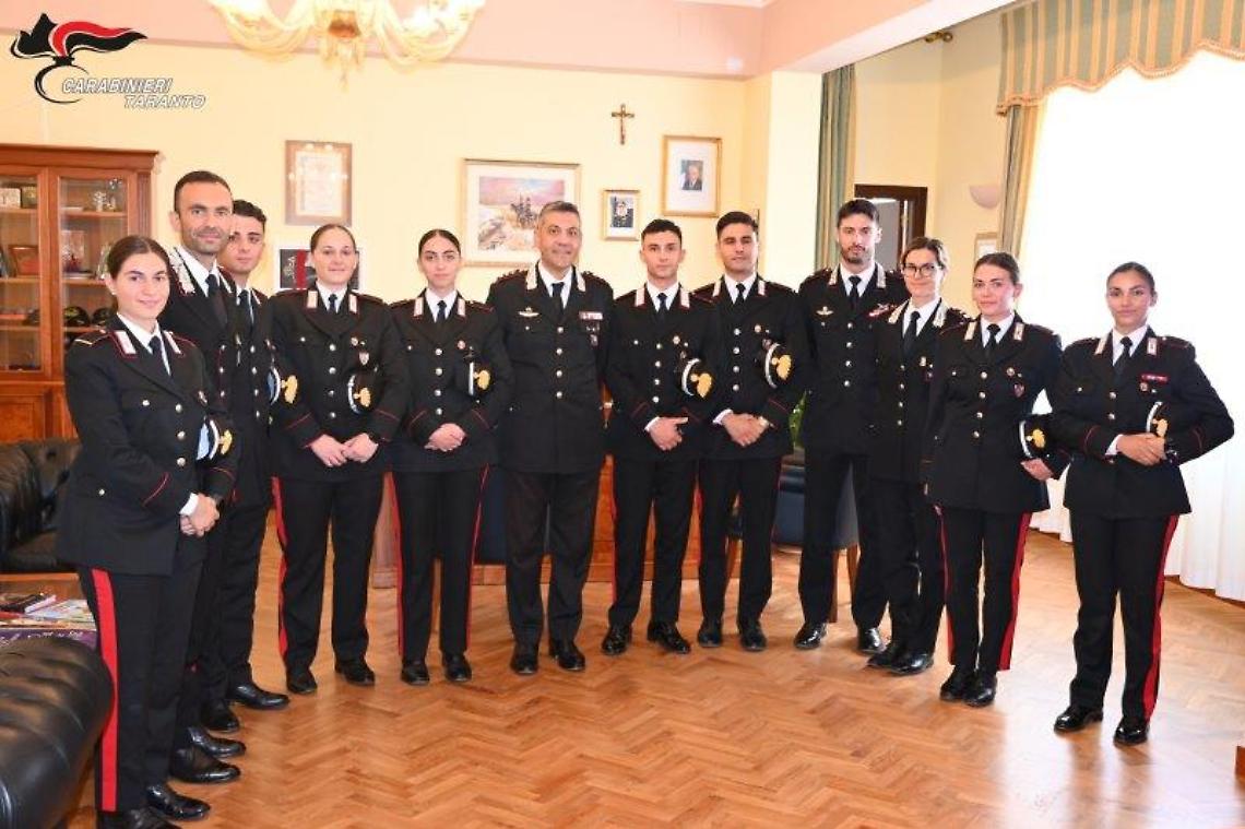 A Taranto gli otto Marescialli allievi del 13° Corso Triennale della Scuola Marescialli e Brigadieri di Firenze