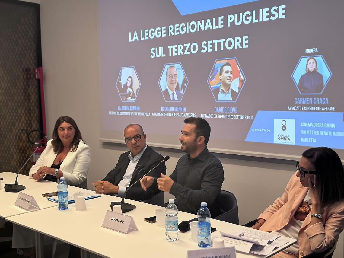 L'incontro a Barletta su “Una legge per il Terzo Settore, scritta insieme ai territori!”