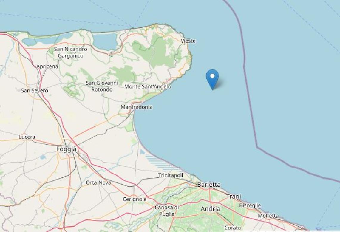 Il terremoto di questa mattina al largo di Manfredonia