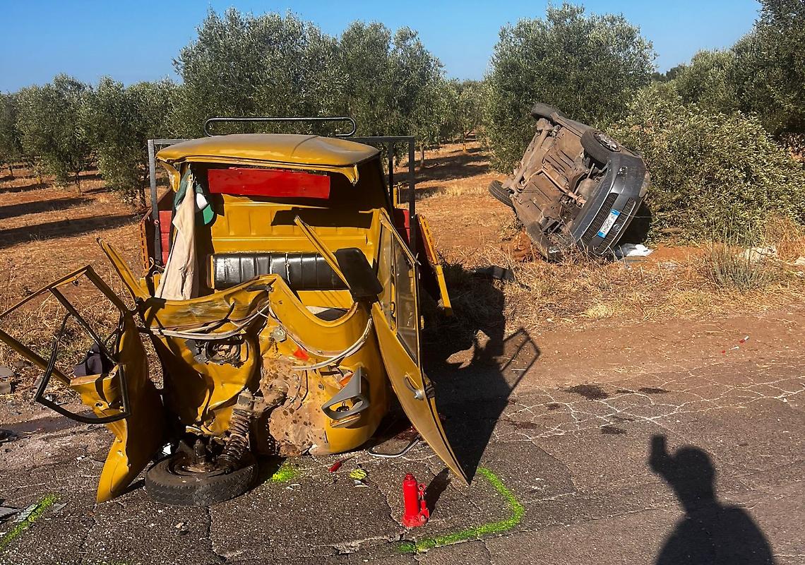 Lo schianto mortale sulla Torricella-Lizzano -foto di Francesco Manfuso