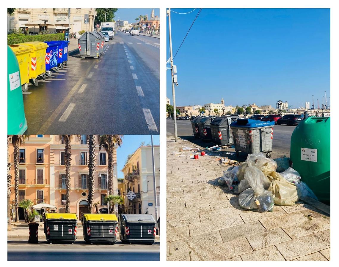 La raccolta rifiuti a Bari