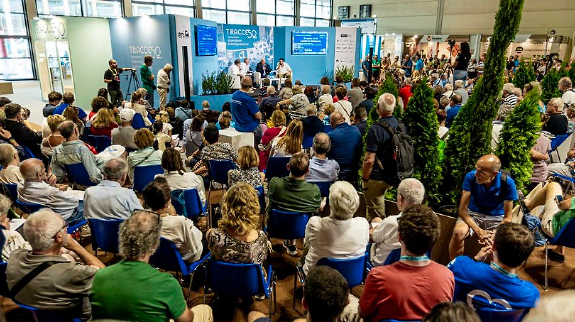 Uno degli incontri al Meeting di Rimini