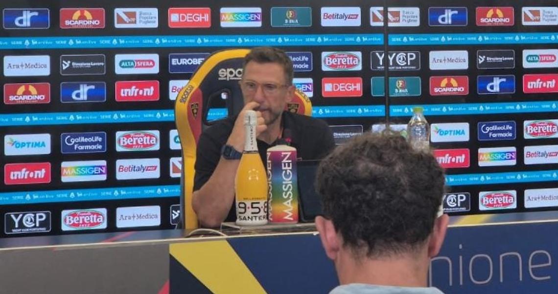 L'allenatore del Lecce Eusebio Di Francesco dopo Lecce Milan