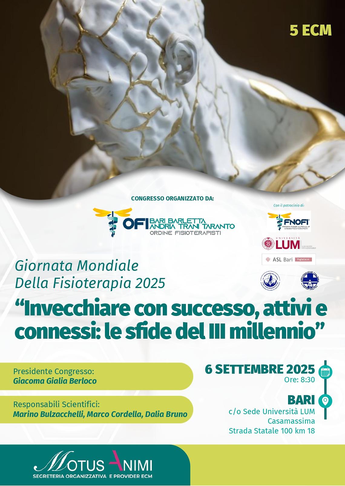 L'iniziativa in occasione della Giornata mondiale della Fisioterapia 2025