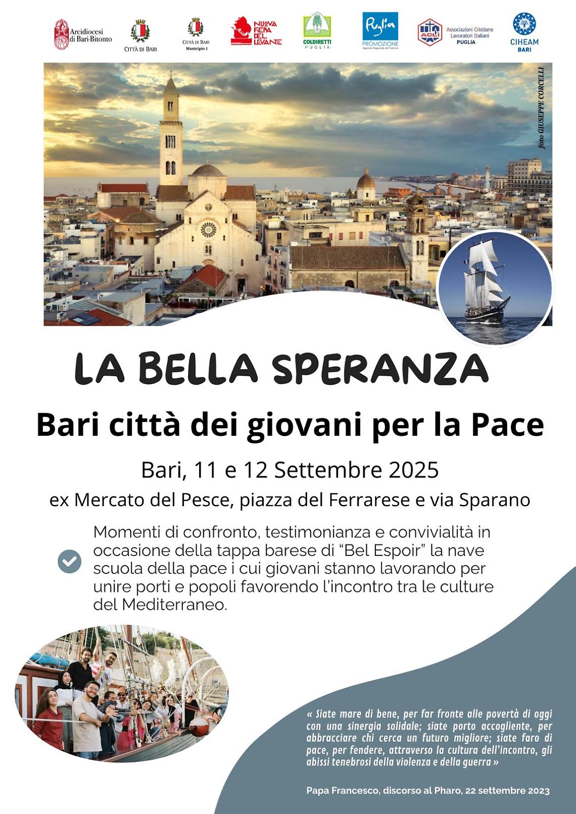 Bari città dei giovani per la Pace