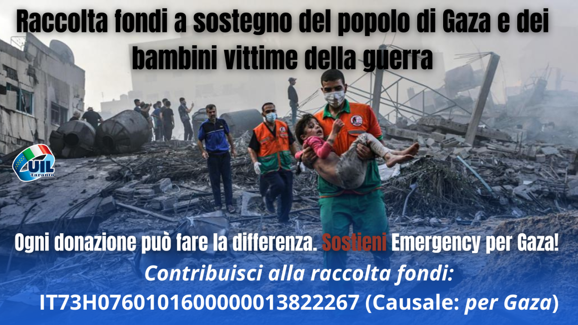 La raccolta fondi per le vittime di Gaza