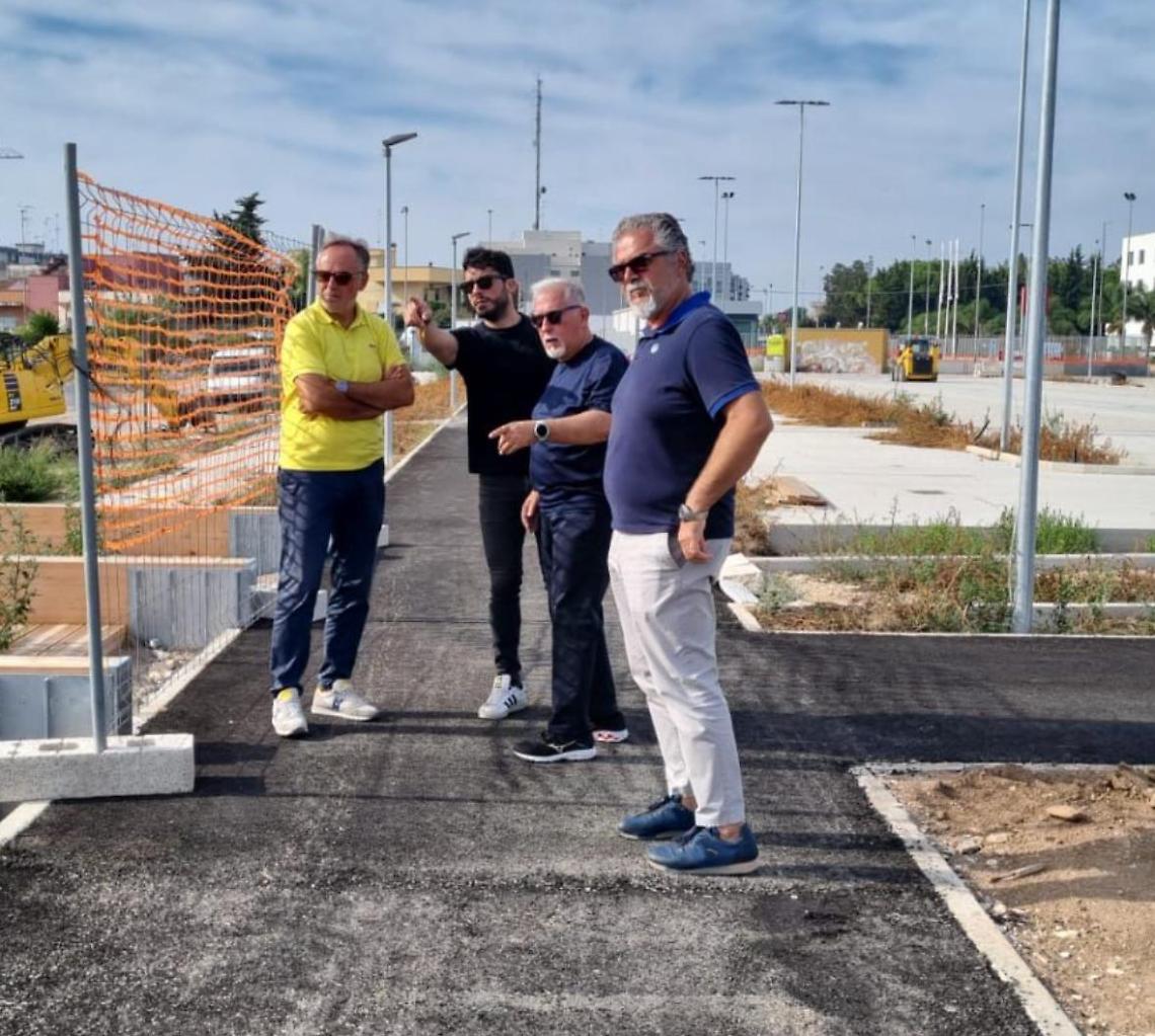 Il sopralluogo a Parco Belloluogo a Lecce
