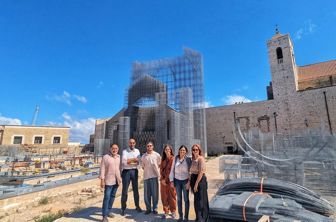 Il sopralluogo sul cantiere di piazza San Pietro a Bari