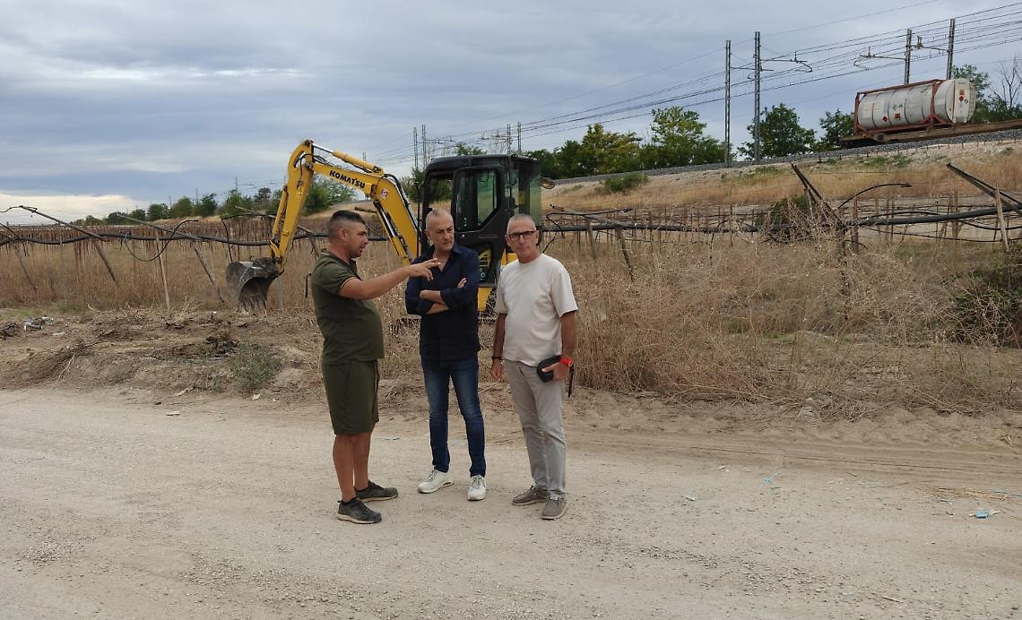 I lavori in contrada Filipponio a Trinitapoli