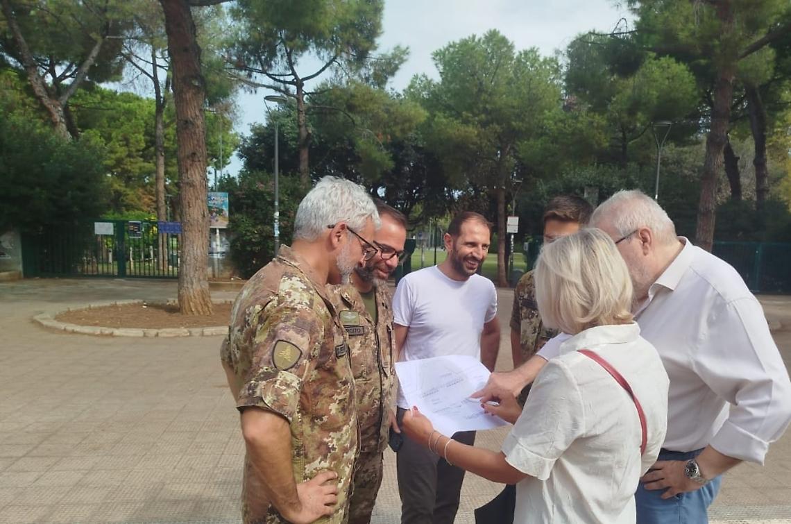 Il sopralluogo  a Parco 2 giugno a Bari