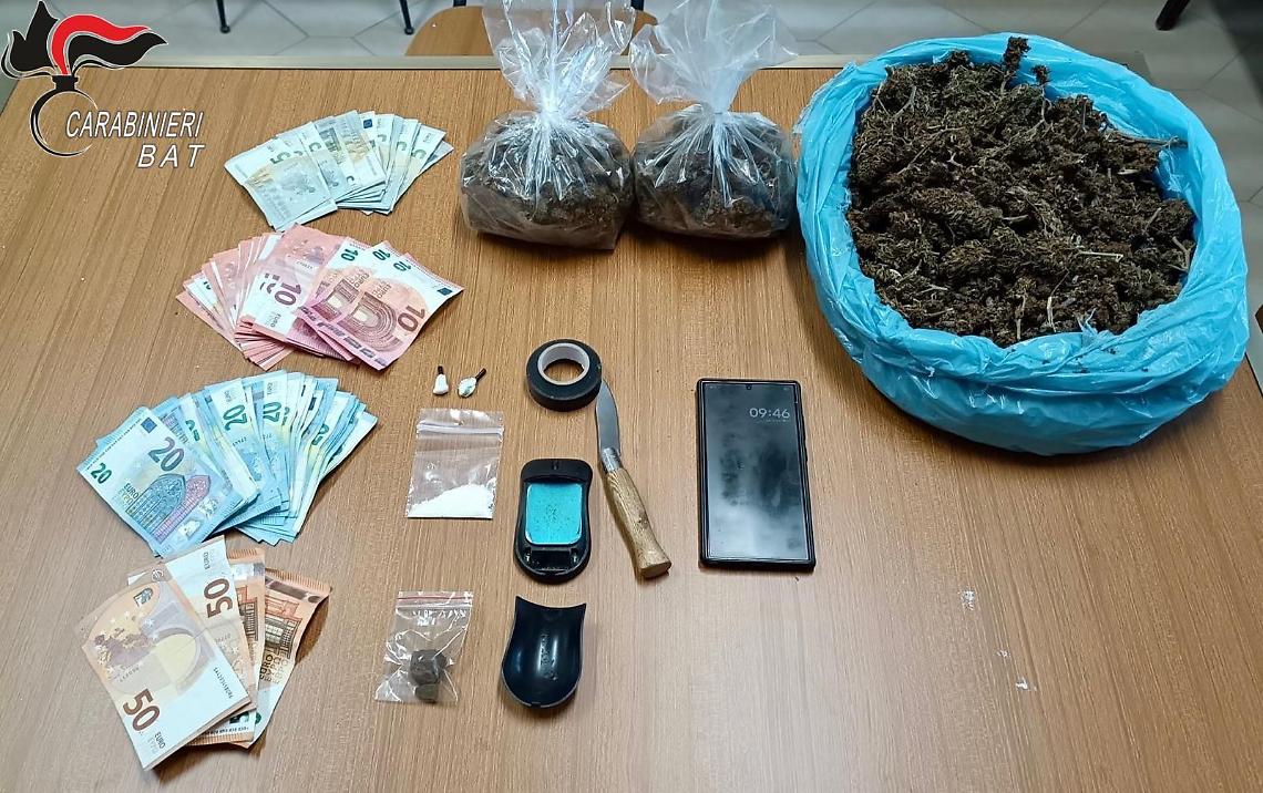 Droga e soldi sequestrati a Spinazzola