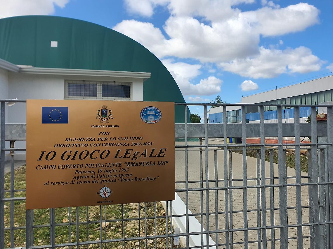 Il campo polivalente coperto intitolato a Emanuela Loi