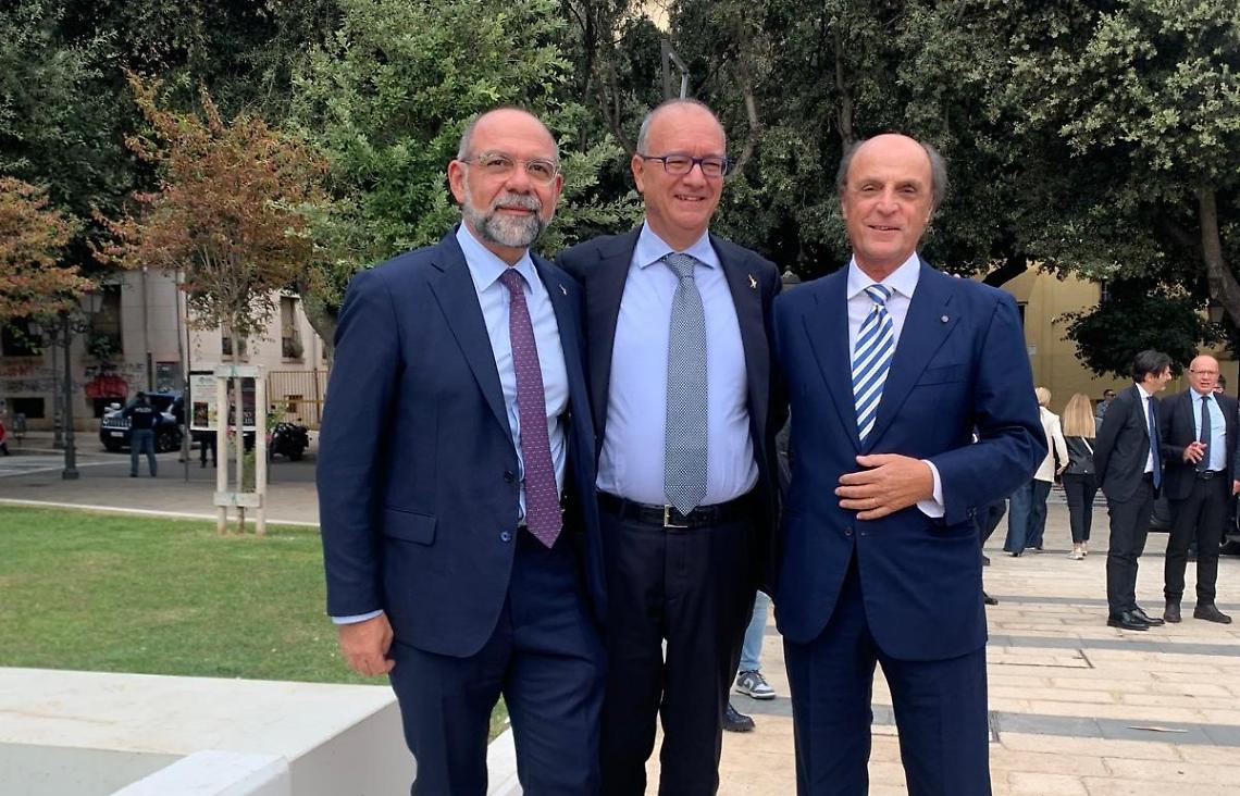 Roberto Marti, Giuseppe Valditara e Luigi Lobuono a Taranto