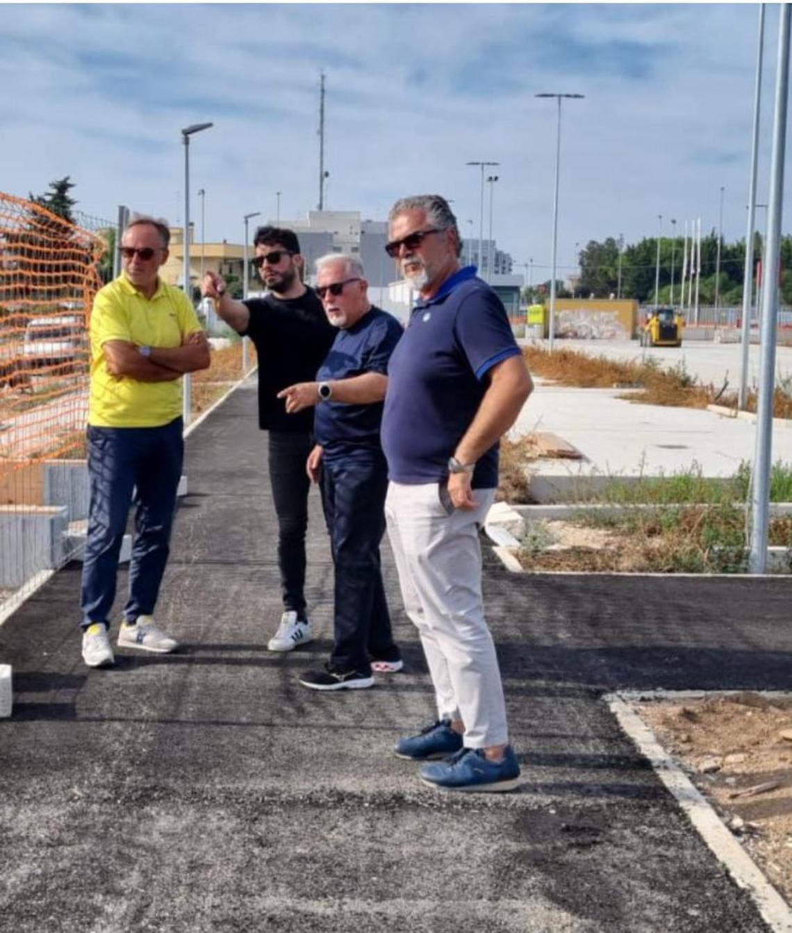 Il sopralluogo sul cantiere a Lecce