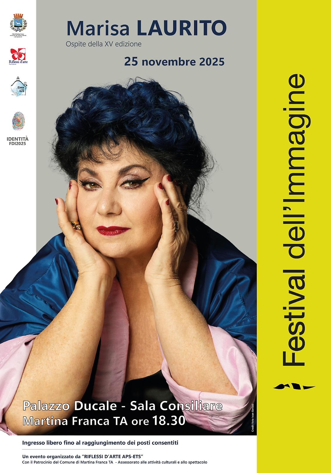 Marisa Laurito, ospite speciale del "Festival dell'immagine" a Martina Franca