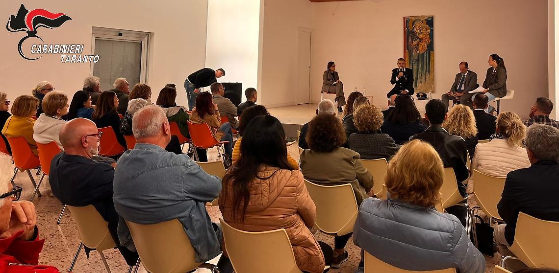 L'incontro con i carabinieri a Palagianello