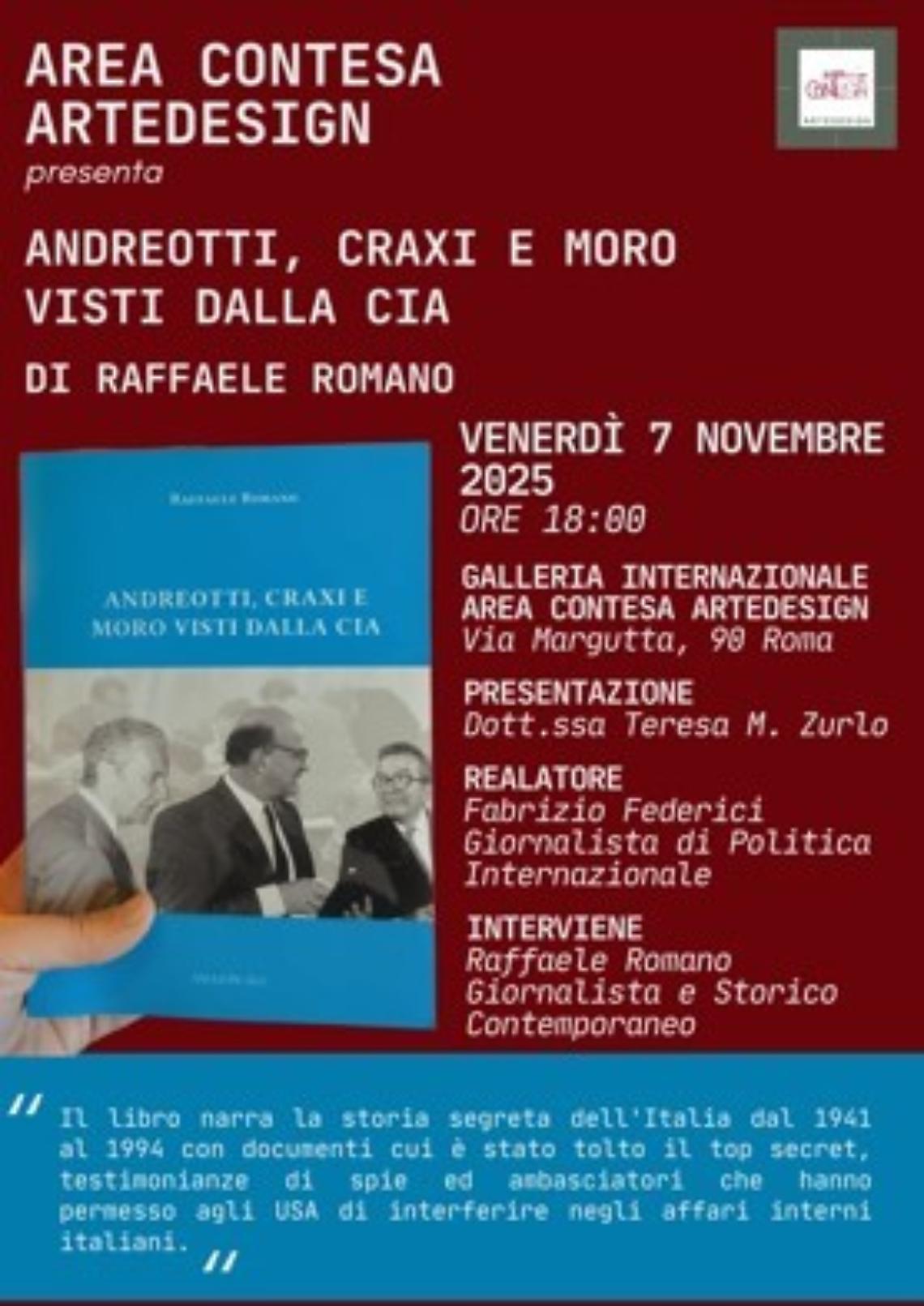 Il libro di Raffaele Romano "Andreotti, Craxi e Moro visti dalla CIA"