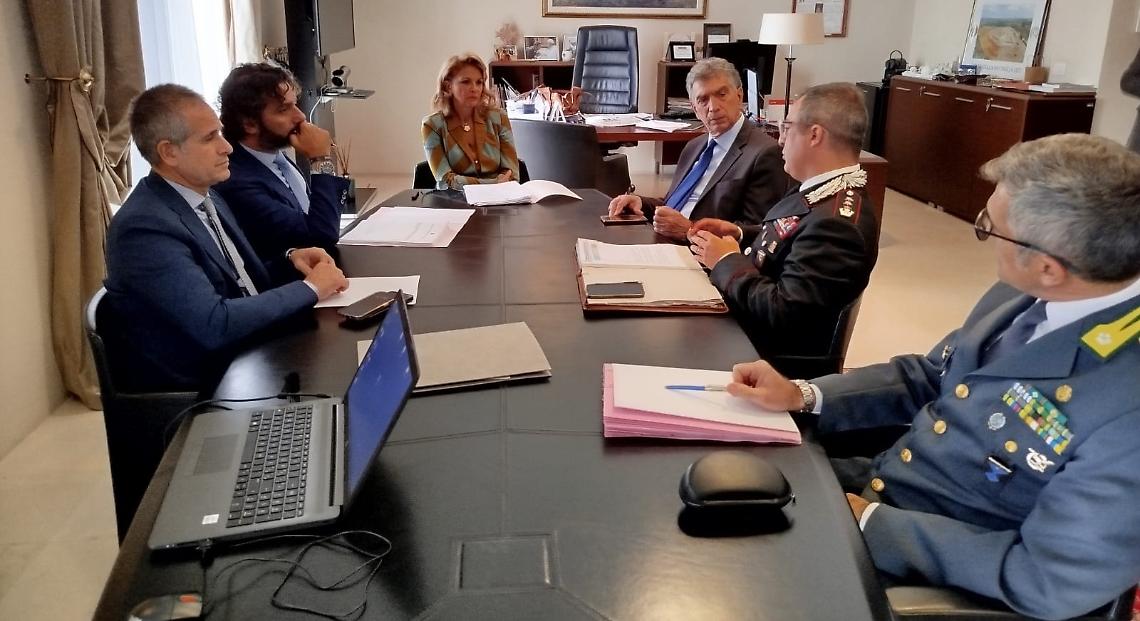 Il vertice in Prefettura Bat