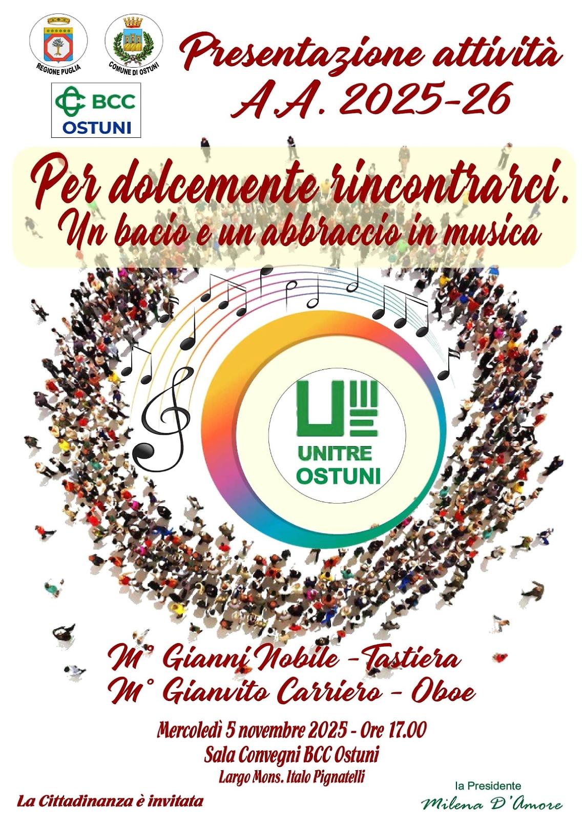 La presentazione delle attività di Unitre a Ostuni