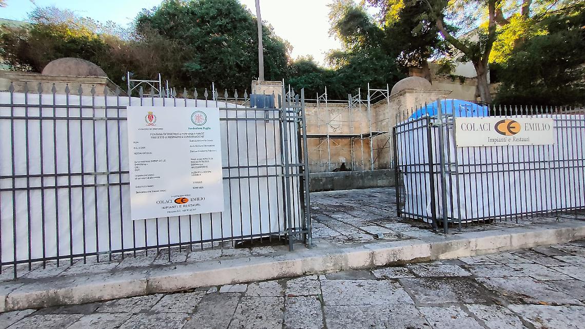 Il restauro della Fontana Tancredi a Brindisi