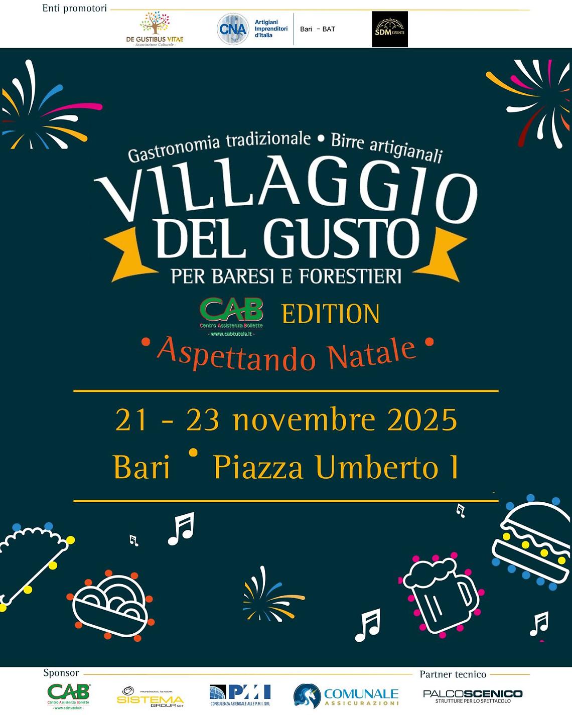 Villaggio del Gusto, tre giorni di sapori e musica in piazza Umberto