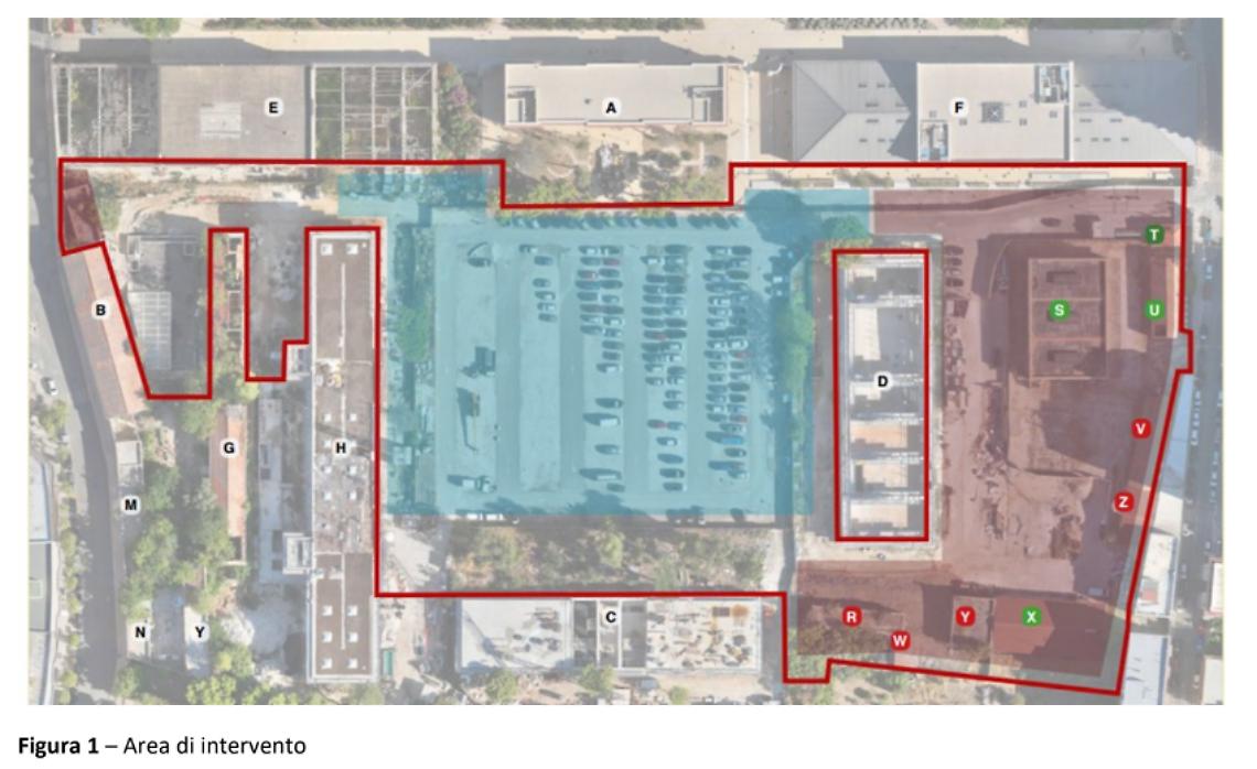L'area dell'ex Caserma Rossani a Bari