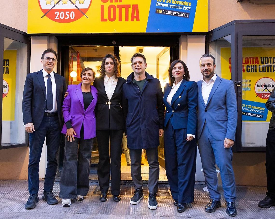 I vertici del Movimento 5 Stelle oggi a Taranto