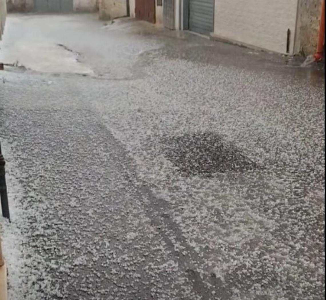 Grandinata a Fragagnano - foto di MeteOne Puglia e Basilicata