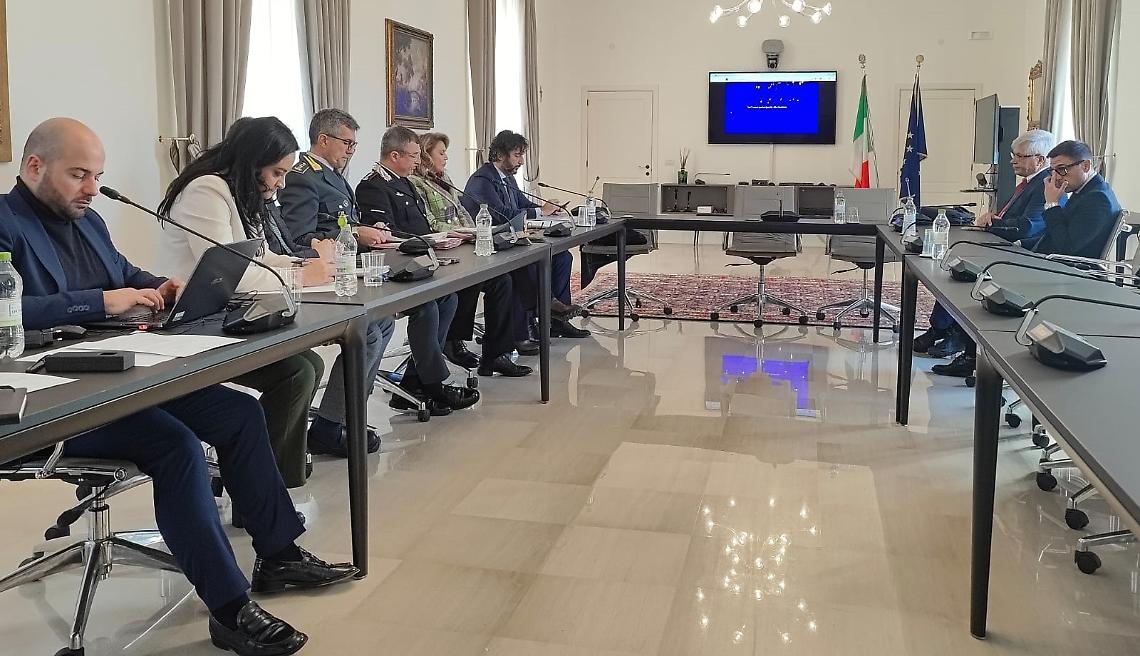 Il vertice del Comitato per l’Ordine e la Sicurezza Pubblica Bat