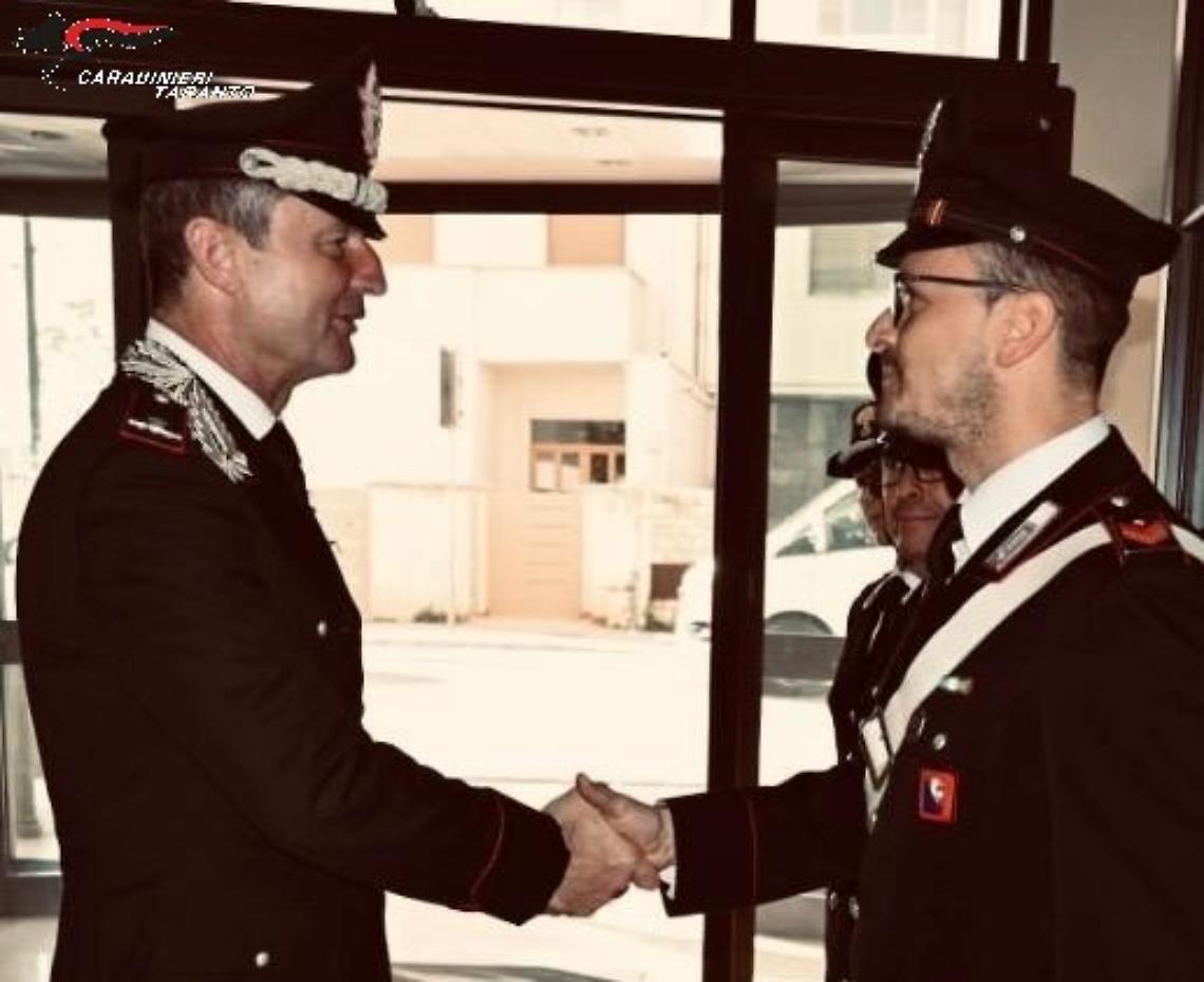 Il comandante della Legione Puglia in visita ai Carabinieri di Taranto
