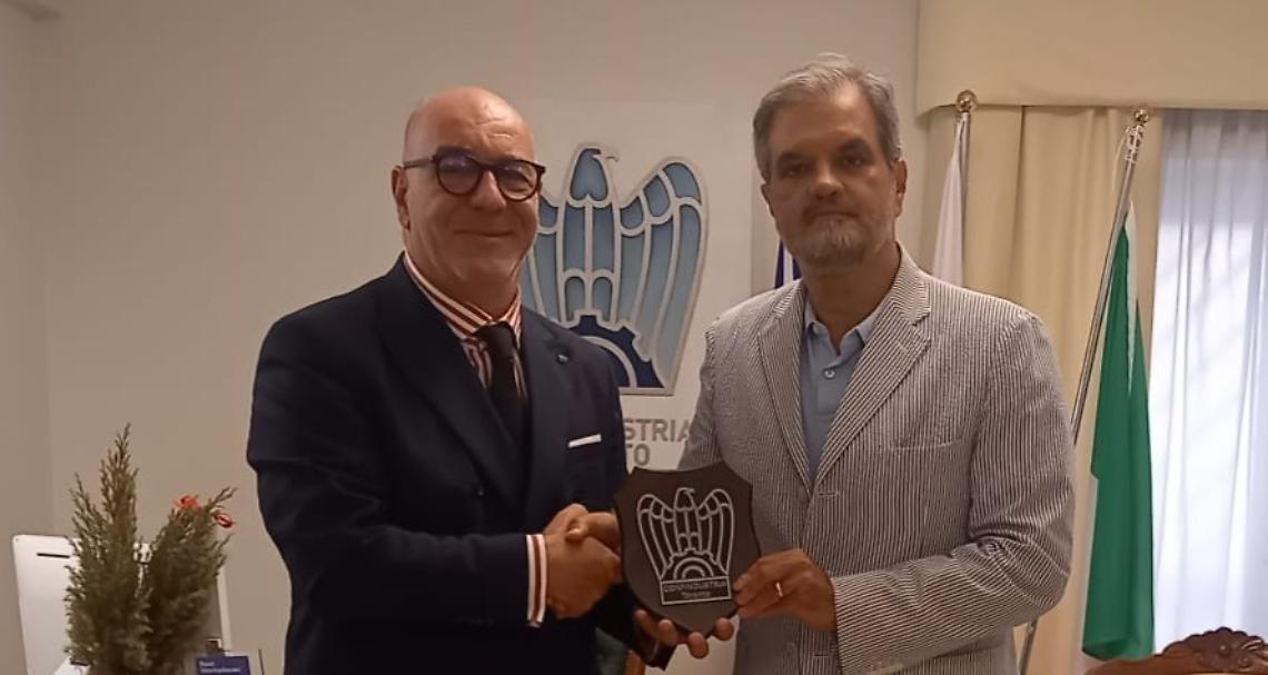 Salvatore Toma con l'Ambasciatore del Brasile in Italia, Renato Mosca De Souza