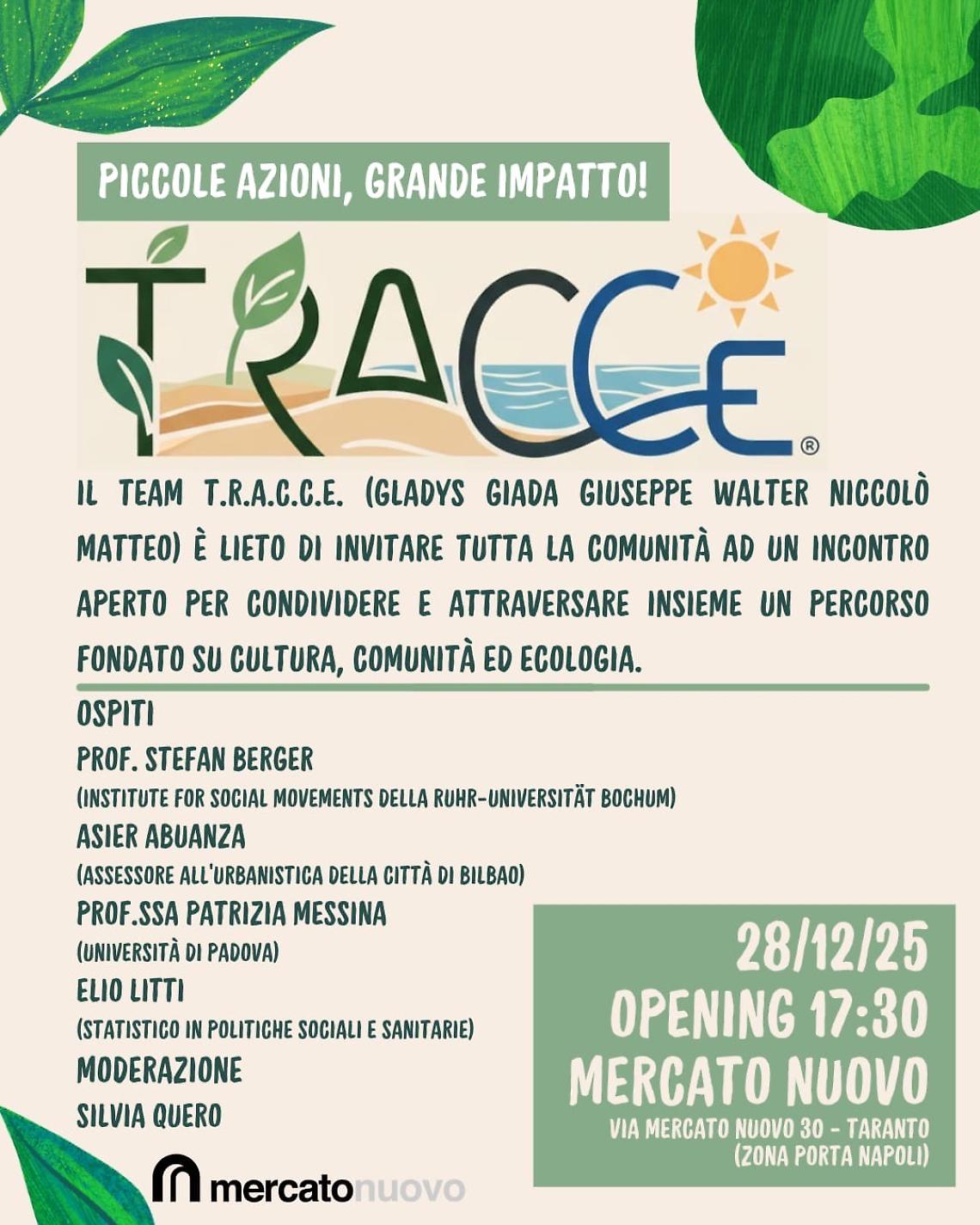 Tracce, piccole azioni e grande impatto