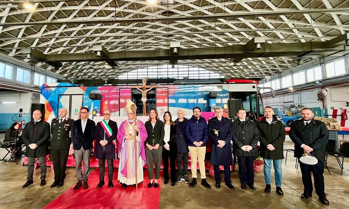 Kyma Mobilit&agrave;, la celebrazione con l&rsquo;arcivescovo mons. Ciro Miniero e le autorit&agrave;