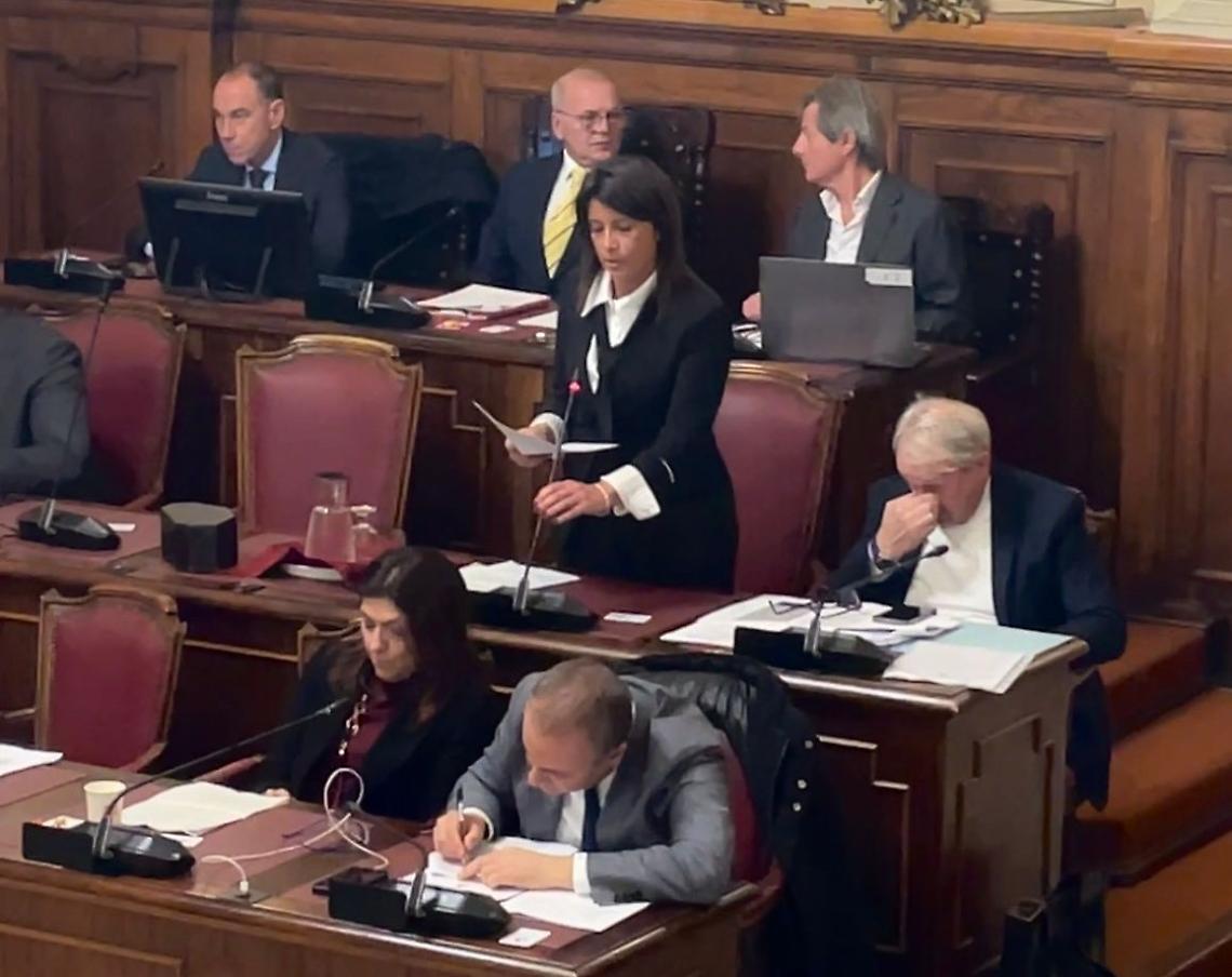 Un momento della seduta del Consiglio comunale