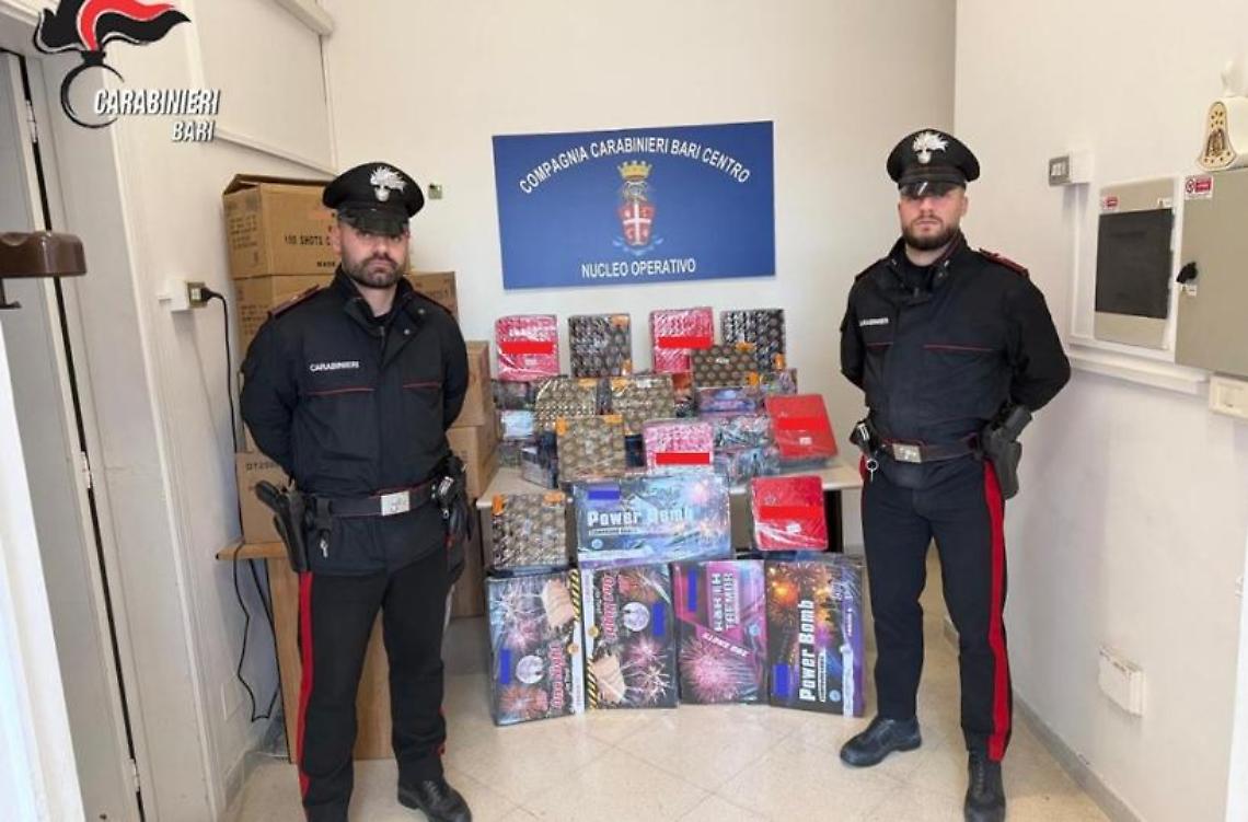 Il sequestro di botti di Capodanno a Bari