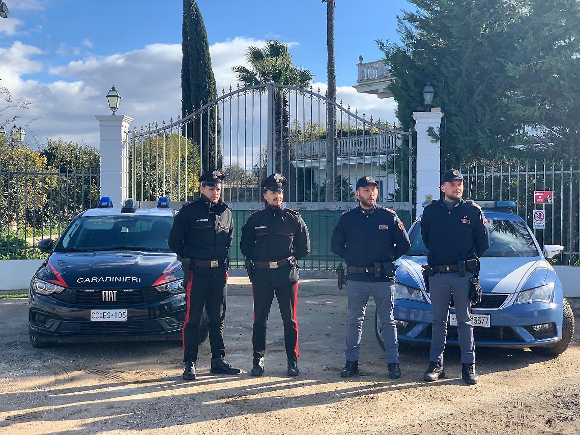 Carabinieri e Polizia di Stato intervenuti a Canosa di Puglia