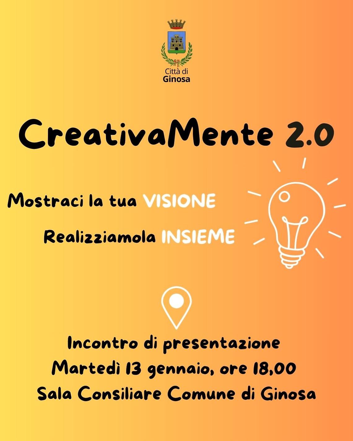 CreativaMente 2.0, il Comune di Ginosa rilancia sugli under 30