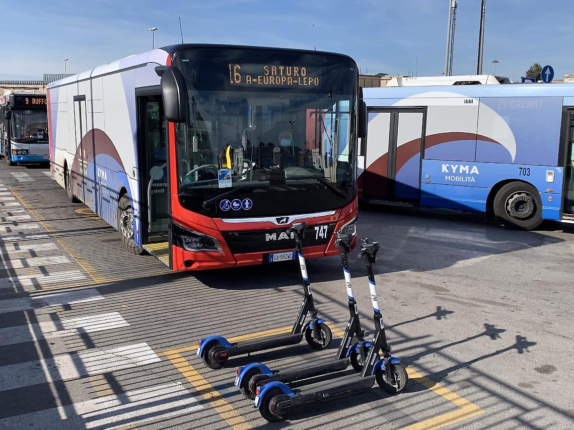 Un bus di Kyma mobilit&agrave;