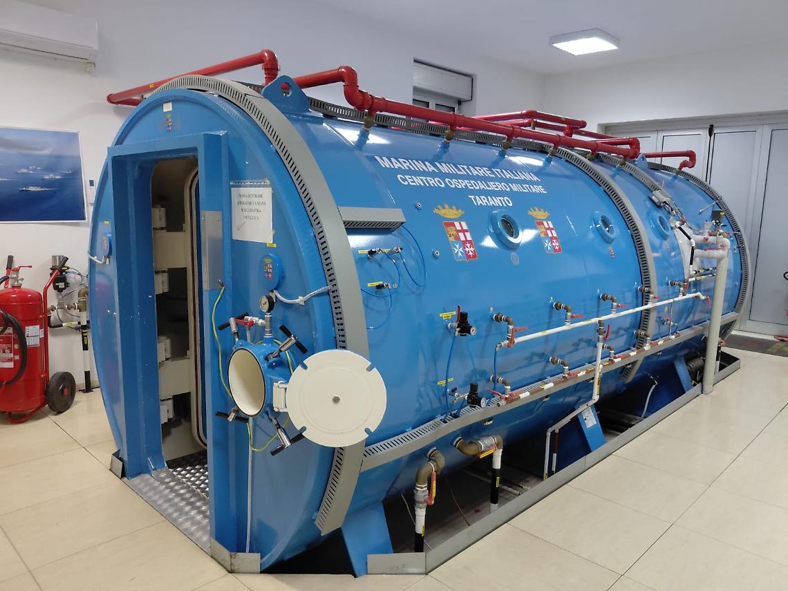 La camera Iperbarica della Marina militare di Taranto